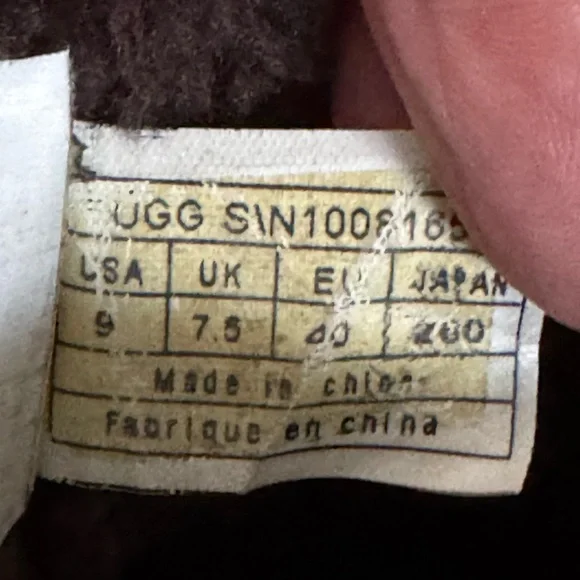 UGG Chocolate Brown Suede & Leather Lined Hi Top Sneakers. Size 9/EU 40 - Picture 10 of 10